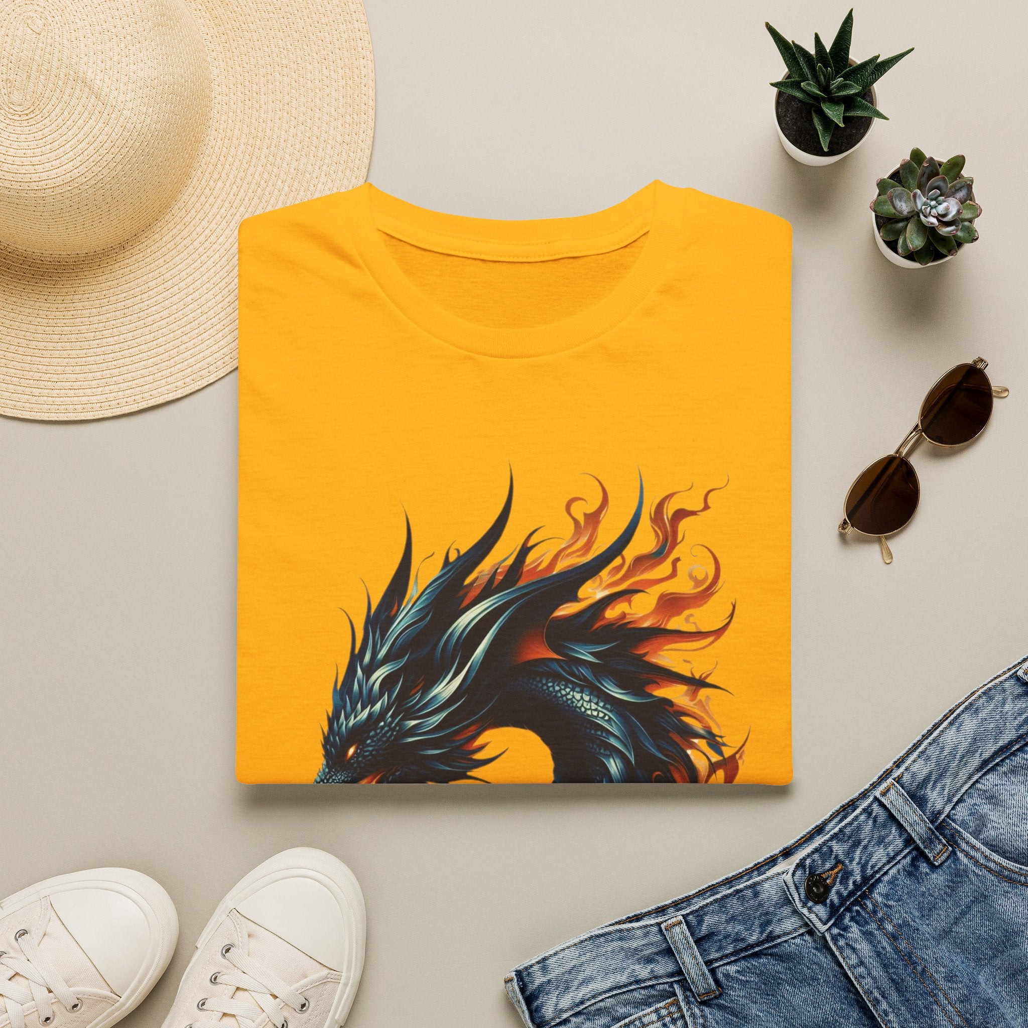 Dragon T-shirt Mens Graphic Tee Clothing Apparel Chinese Symbol Unisex Softstyle