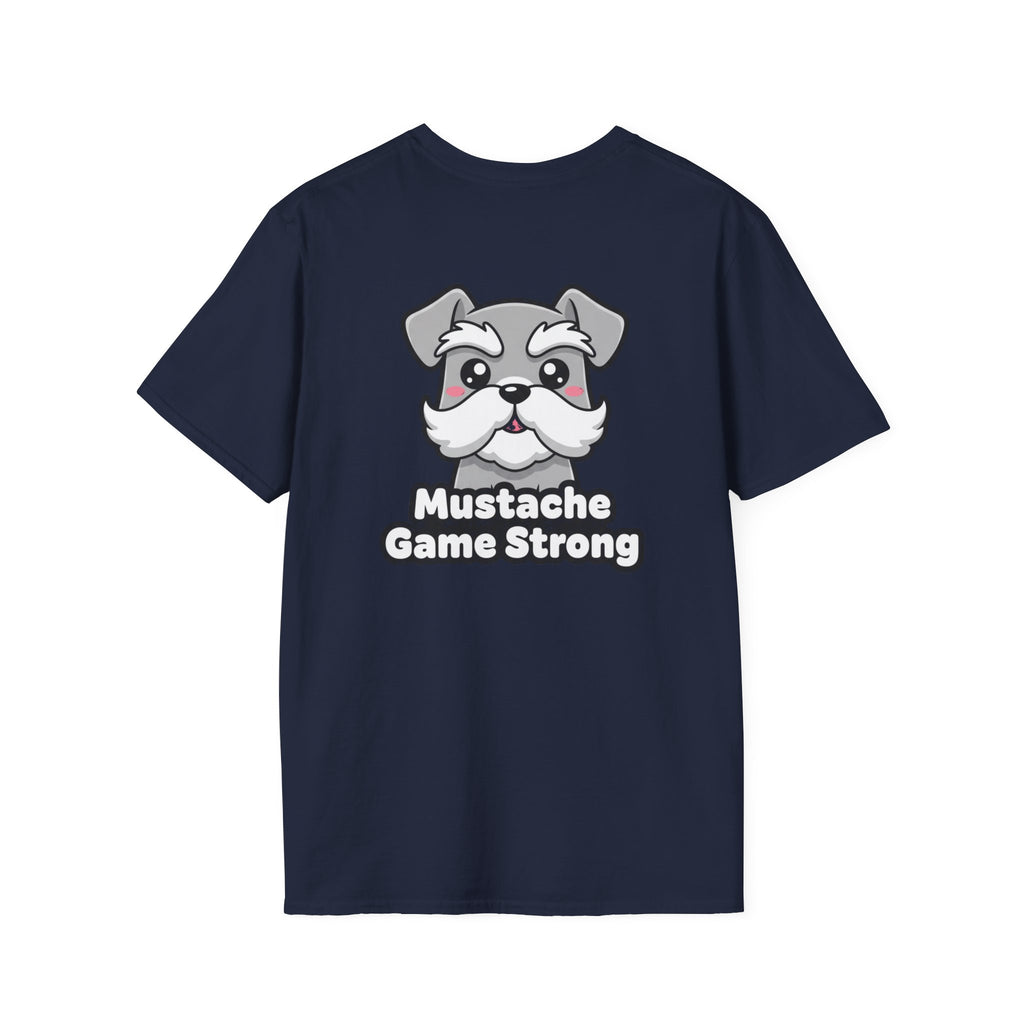 Cute Schnauzer Shirt Mustache Game Strong Funny Dog Lover Unisex Softstyle Tee Gift