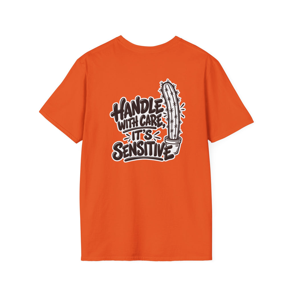 Dark Humor Funny Plant Shirt Handle With Care It's Sensitive Novelty Cactus Tshirt Tee Unique Gift