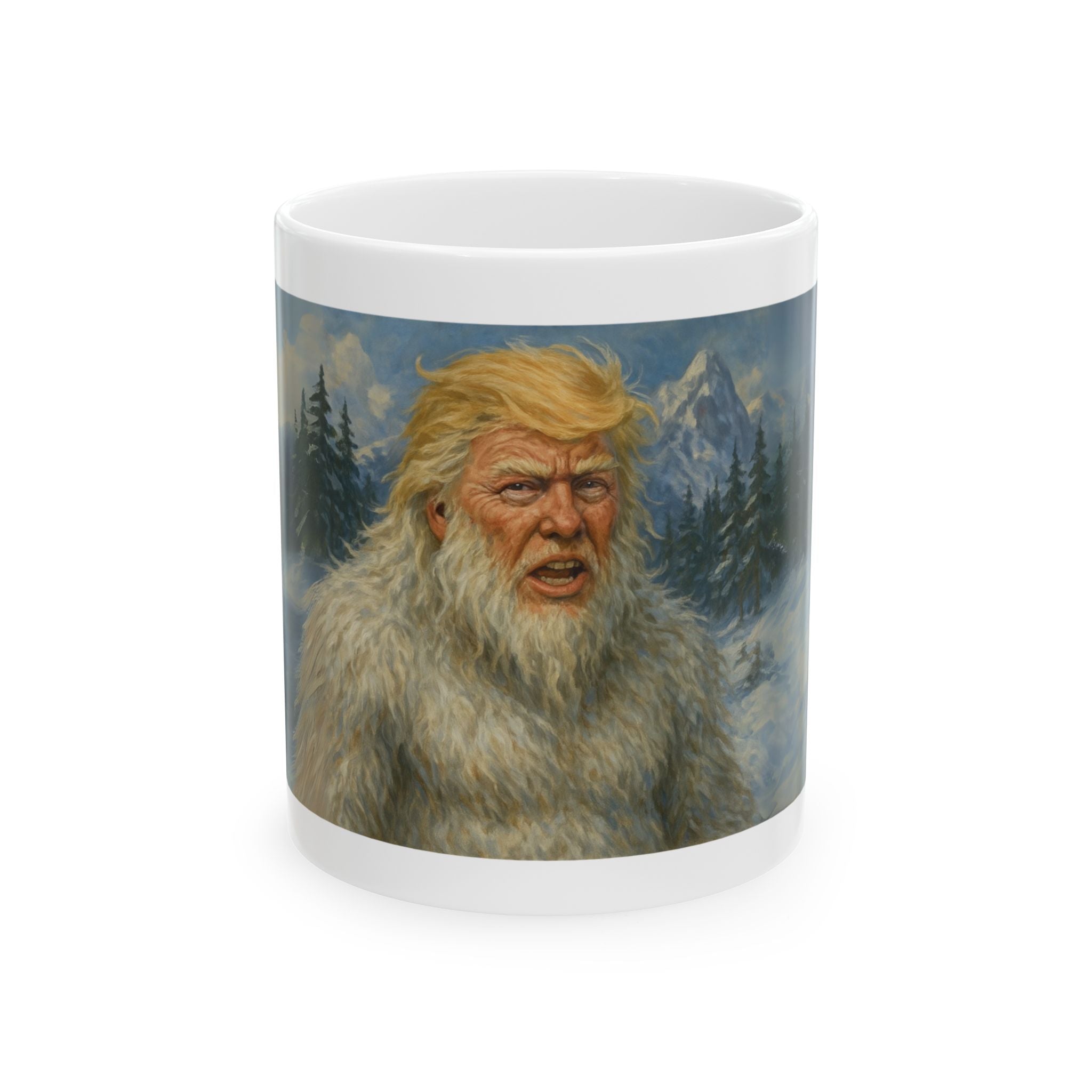 Donald Trump as Yeti Unique Funny Ceramic Mug Bigfoot Sasquatch Tea Coffee Cup