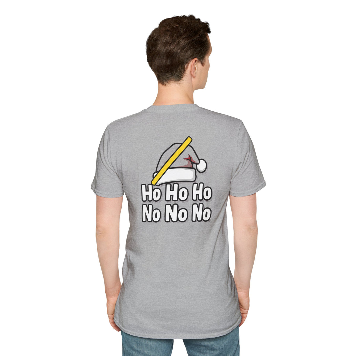 Dark Humor Christmas Shirt Ho Ho Ho No No No Funny Sarcastic Unisex Softstyle Tee Adult Christmas Gift