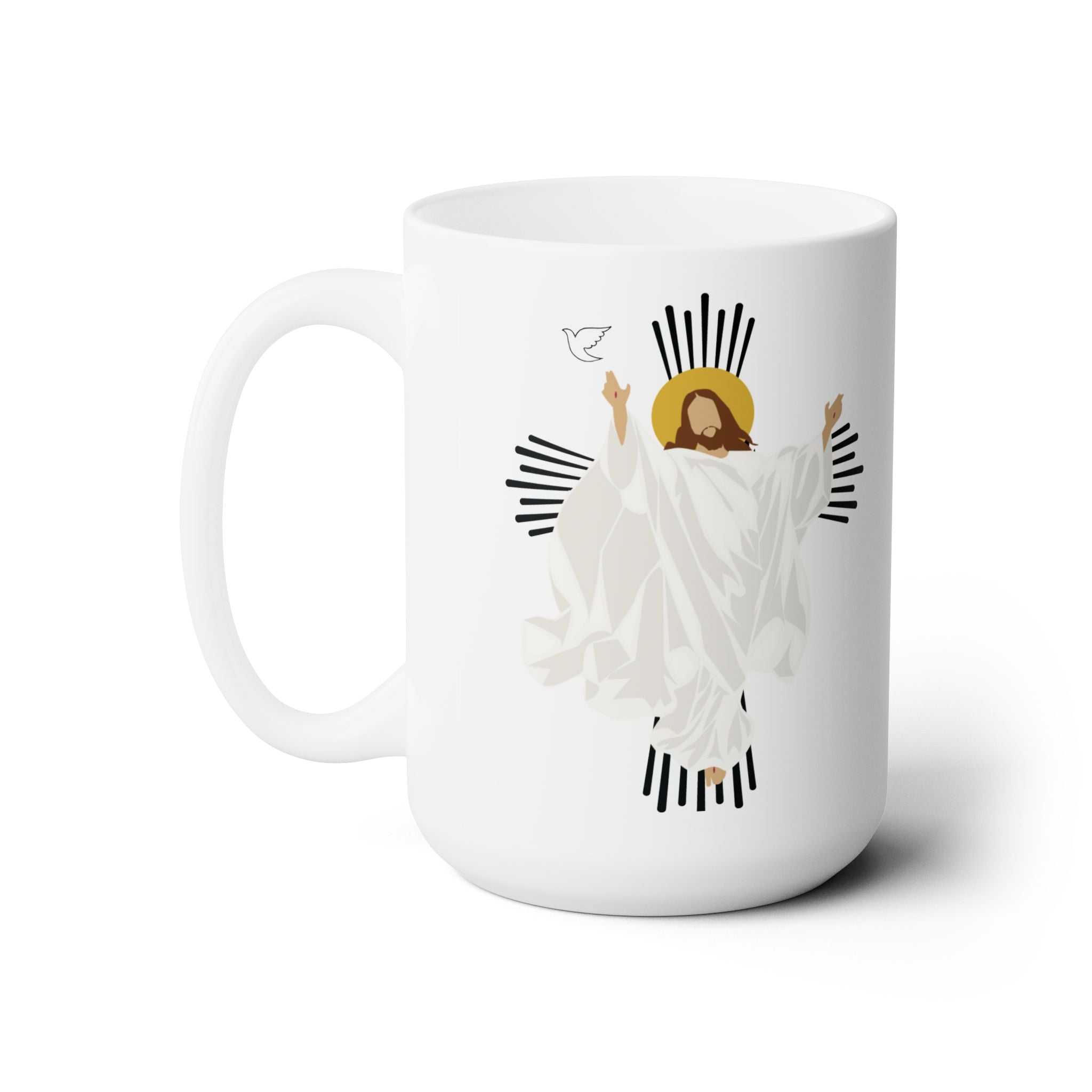 Jesus Cross Christianity Coffee Tea Mug Gift Home Anniversary Wedding Love 15oz