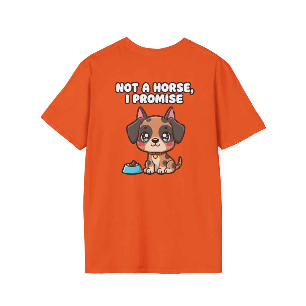 Cute Great Dane Shirt Not A Horse, I Promise Funny Dog Lover Unisex Softstyle Tee Gift
