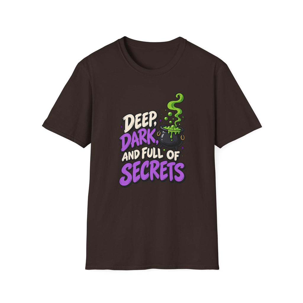 Funny Halloween Shirt DEEP DARK AND FULL OF SECRETS Novelty Tee Graphic T-Shirt