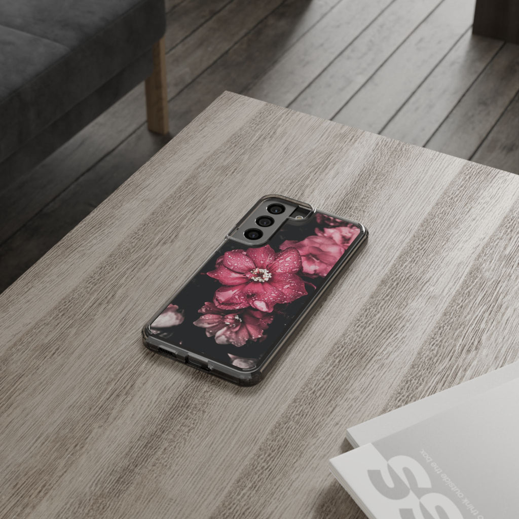 Pink Flowers Clear Cases iPhone Case Samsung Phone Case Unique Gift Cute Phone Cover Unique iPhone 17 Pro Max Phone Case