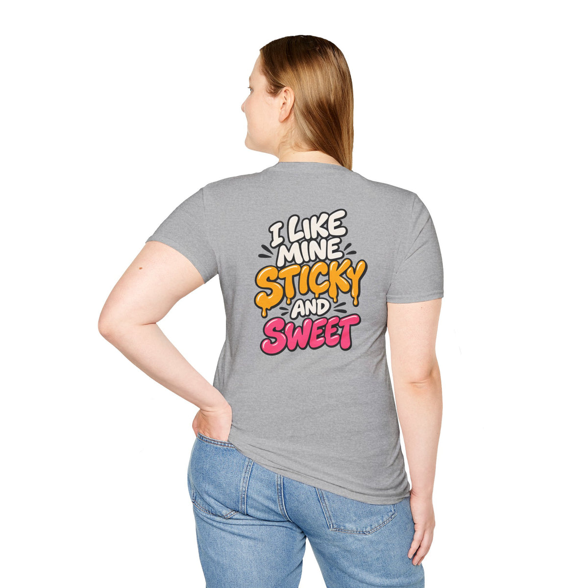 Dark Humor Funny Tshirt I LIKE MINE STICKY AND SWEET Tee Unique Gift