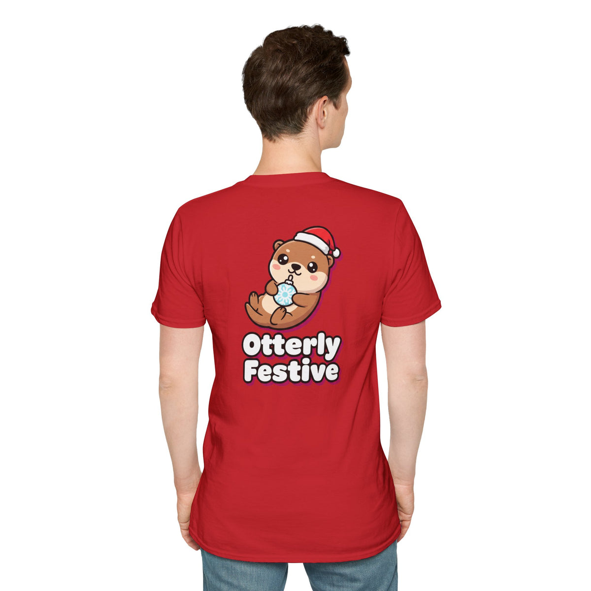 Cute Christmas Shirt Otterly Festive Funny Animal Unisex Softstyle Tee Christmas Gift
