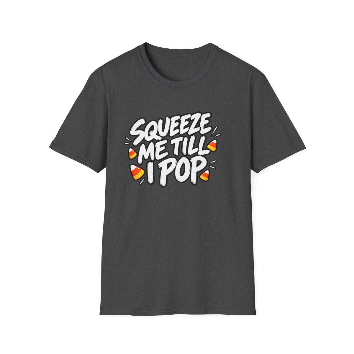 Funny Halloween Shirt Squeeze Me Till I Pop Candy Corn Novelty Tee Graphic T-Shirt