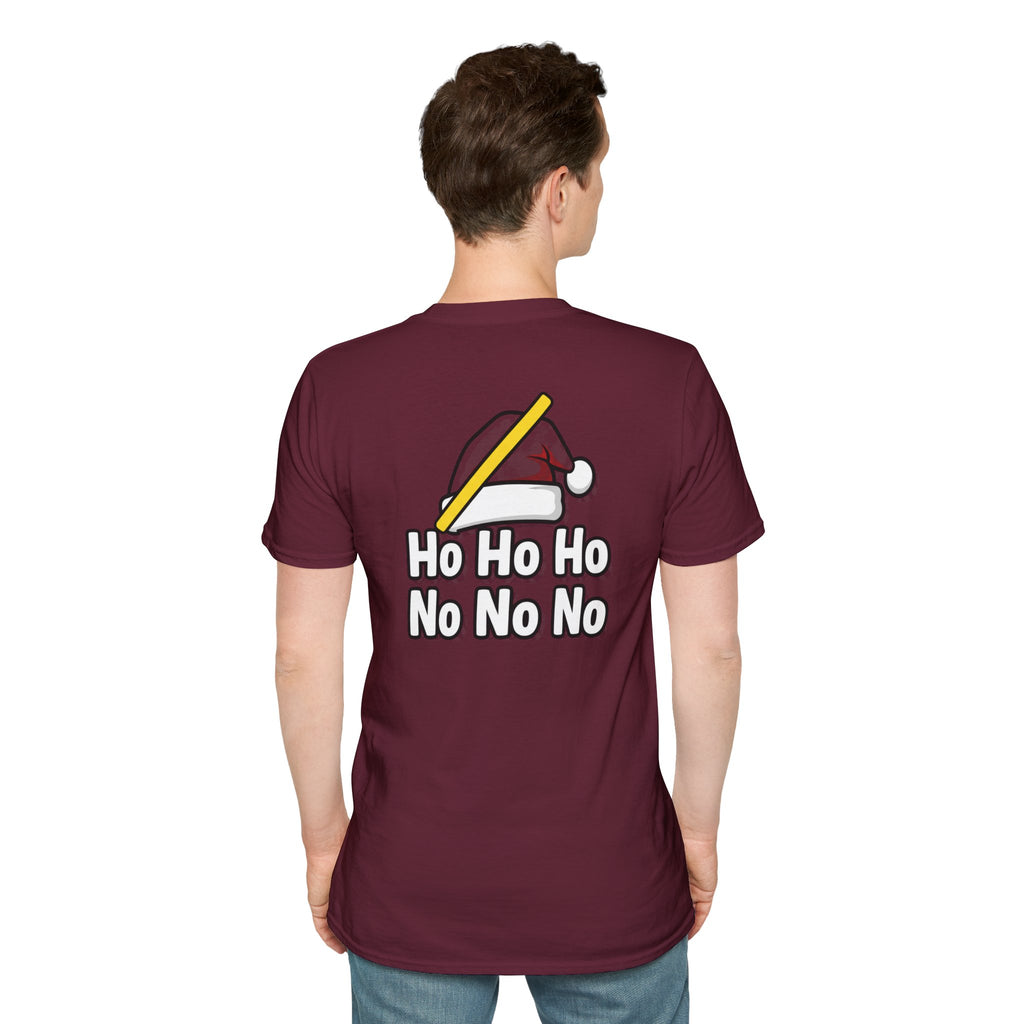 Dark Humor Christmas Shirt Ho Ho Ho No No No Funny Sarcastic Unisex Softstyle Tee Adult Christmas Gift