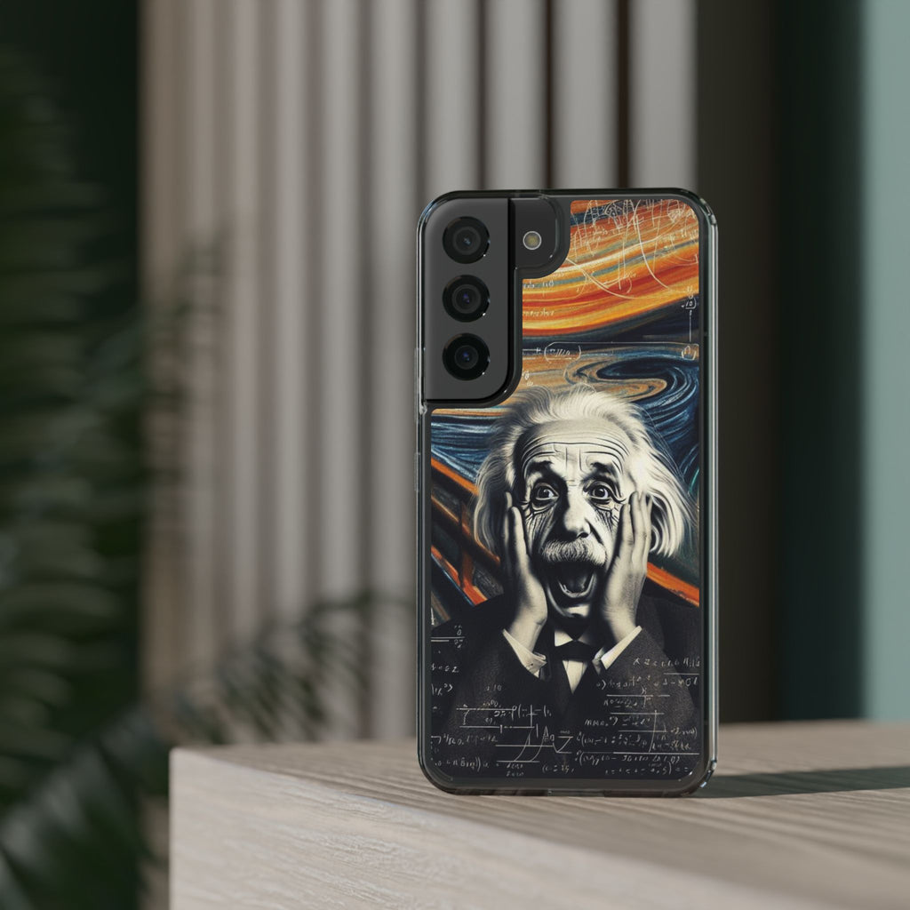 Funny Einstein Clear Phone Cases Edvard Munch Scream Unique iPhone Samsung Cases