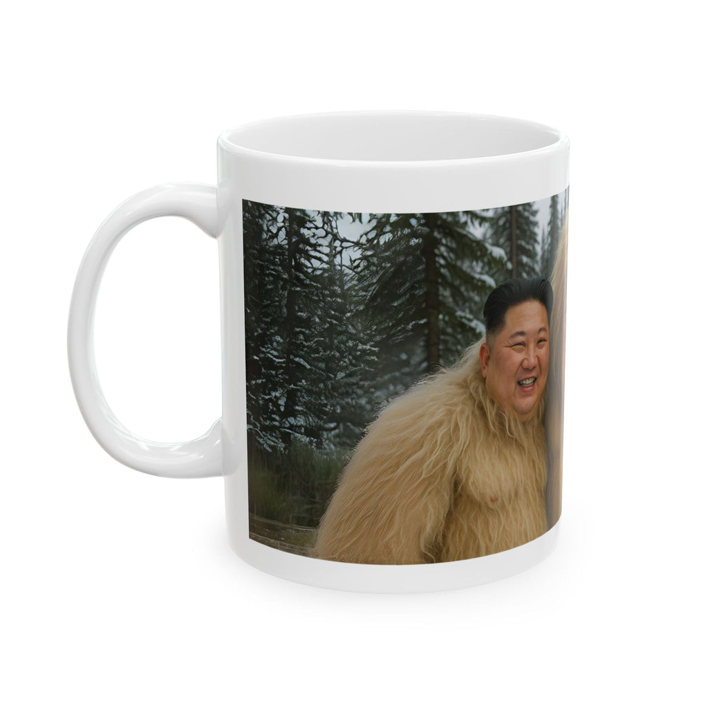 Funny Donald Trump Kim Putin Yeti Bigfoot Sasquatch Ceramic Coffee Cup Tea Mug