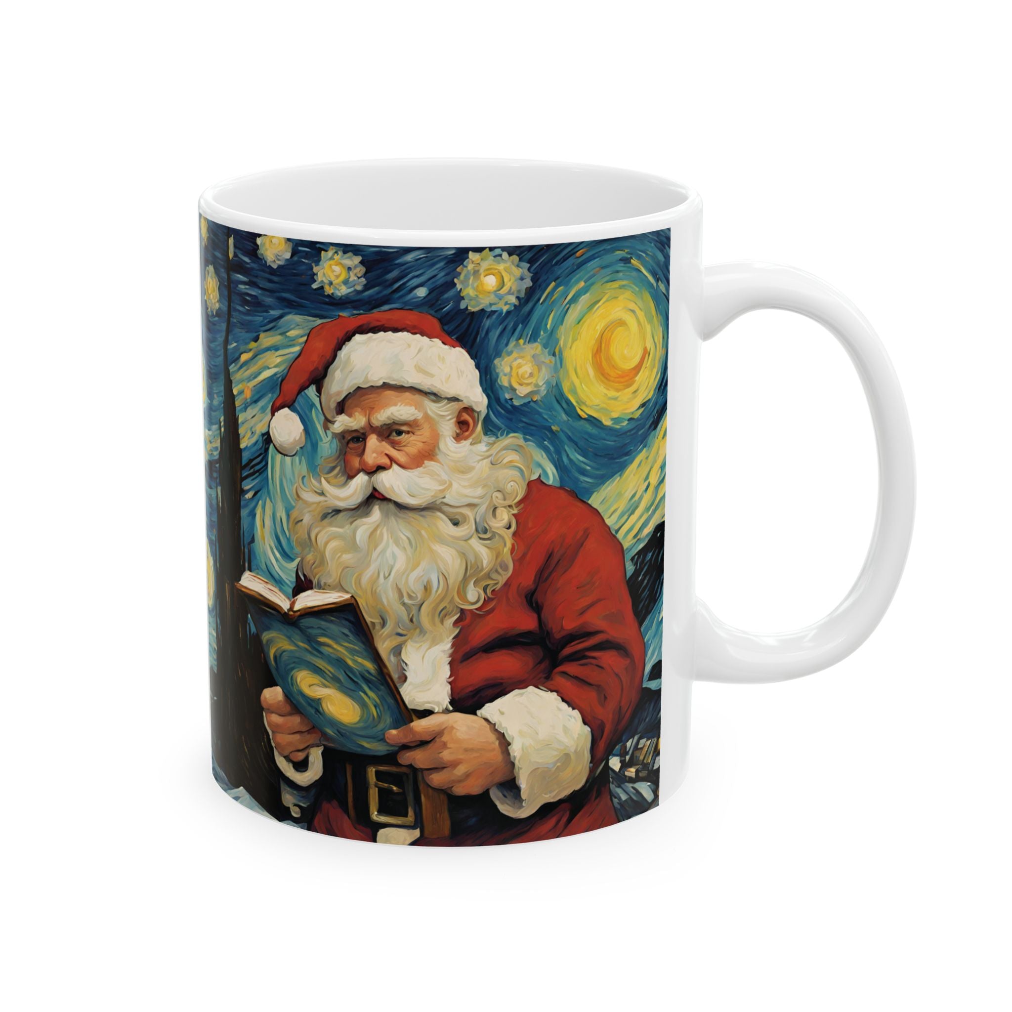 Santa Claus Mug Vincent Van Gogh Mug Starry Night Unique Funny Coffee Cup Gift
