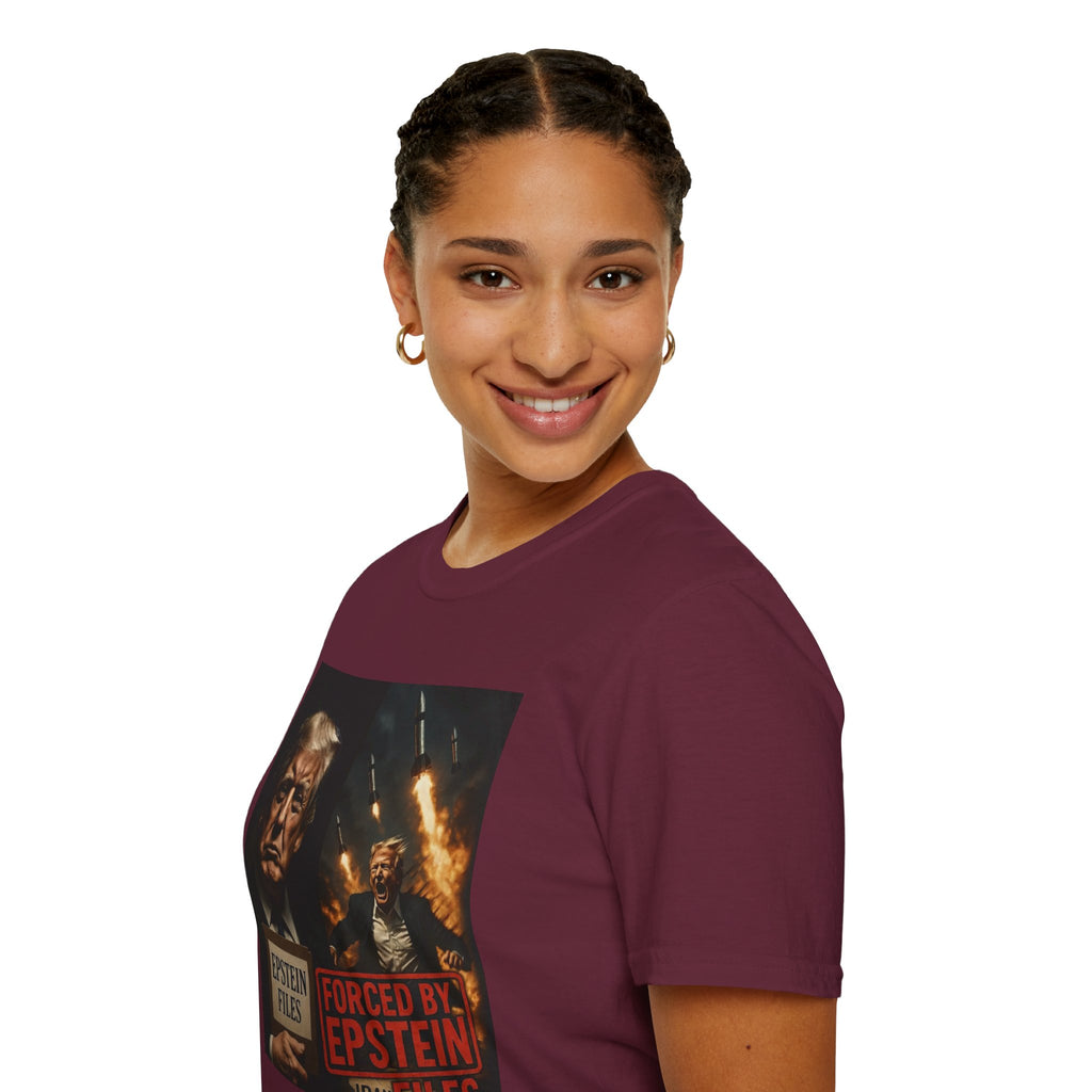 Funny Trump-Epstein T-Shirt Conspiracy Theory Unique Unisex Softstyle Tshirt