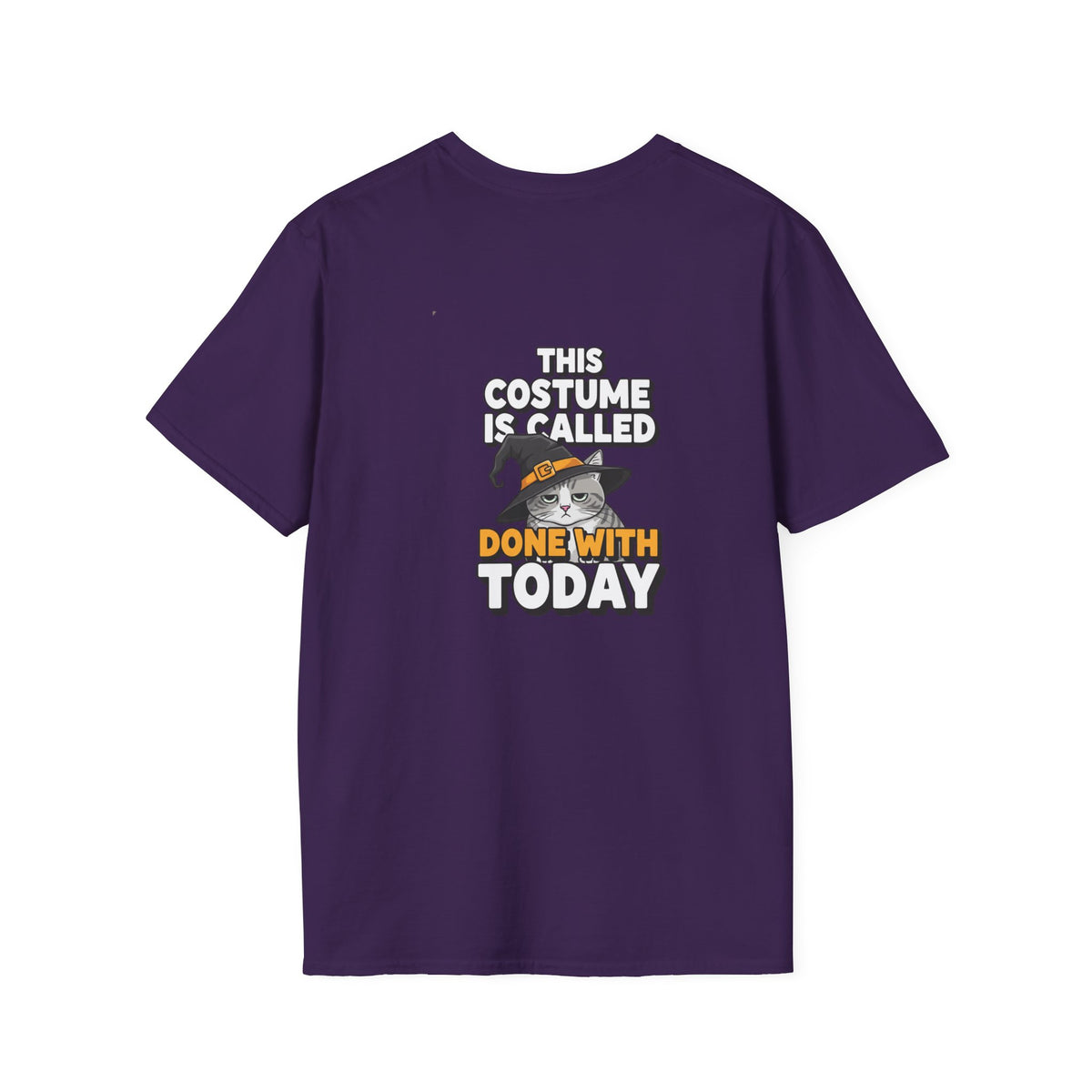 Dark Humor Halloween Shirt This Costume Is Called Done With Today Funny Cat Sarcastic Unisex Softstyle Tee Adult Halloween Gift