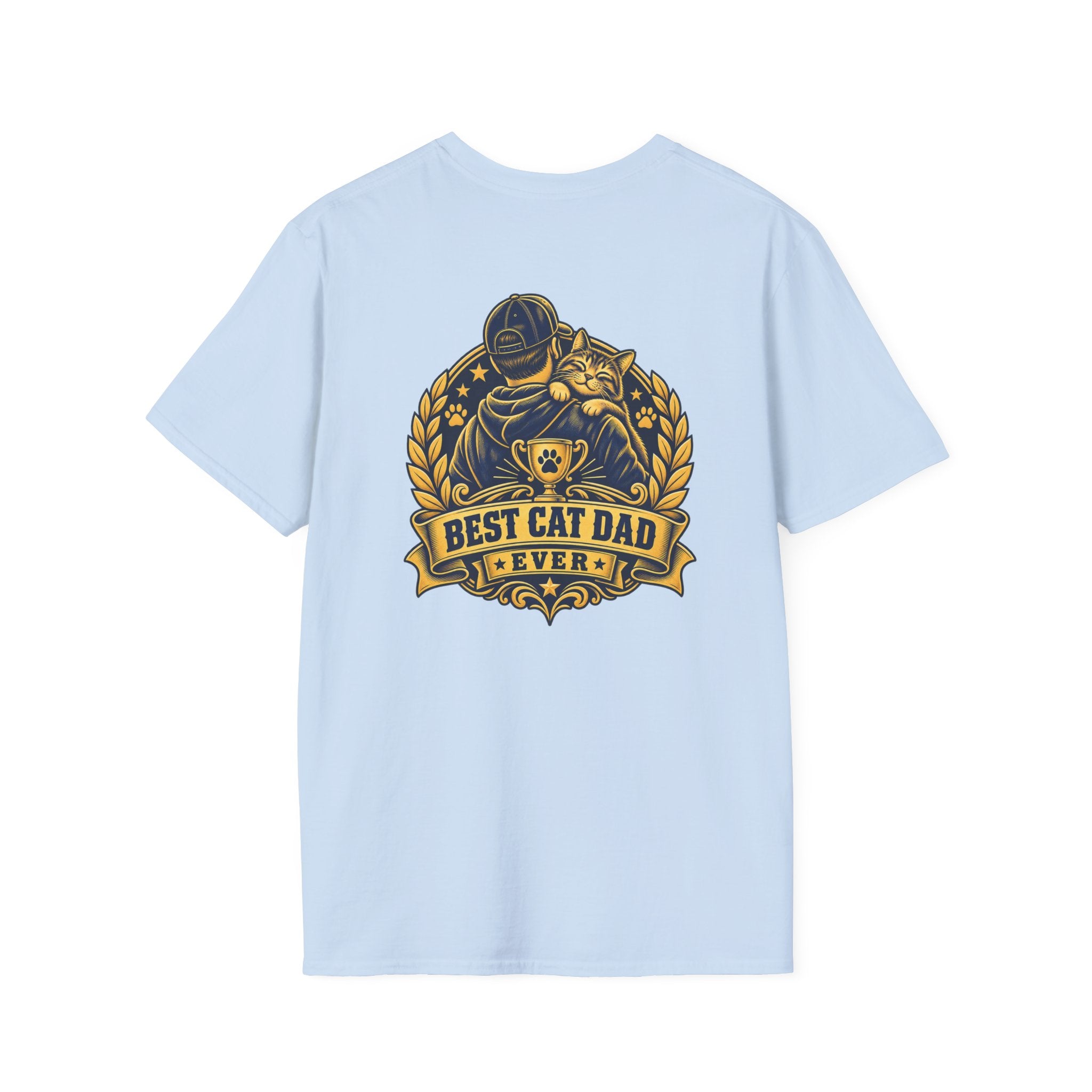 Best Cat Dad Ever Shirt Vintage Trophy Badge Cat Lover Graphic Tee Dark Humor Tee Unique Gift Funny Tshirt