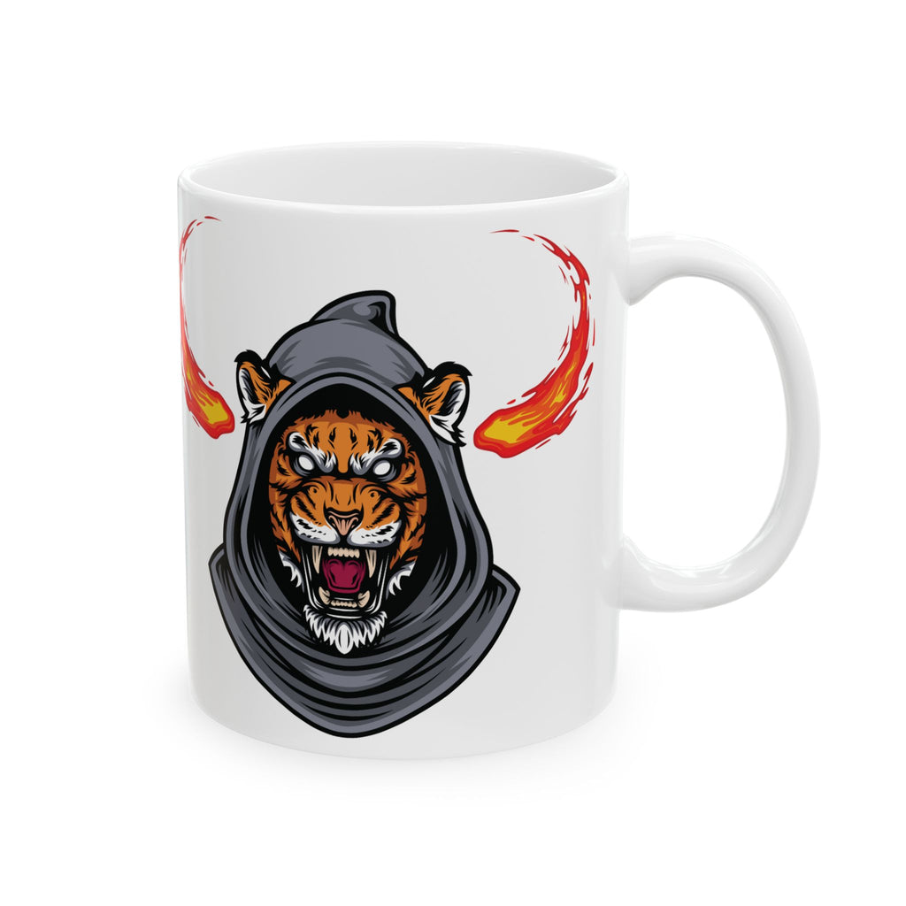 Tiger Mug Shot Unique Funny Coffee Mug Ceramic Mug Tea Cup Hooded Cute Gift Art 11oz