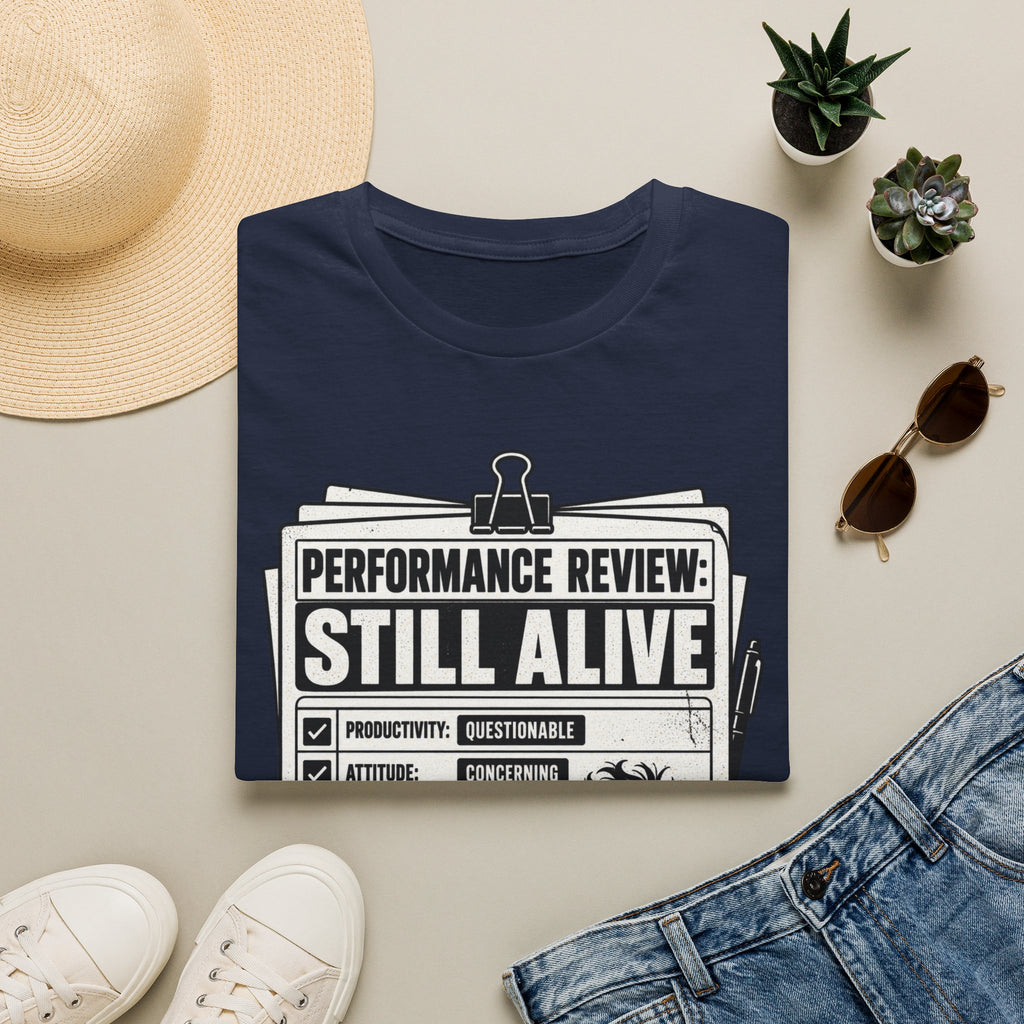 Funny Dark Humor Tshirt — Funny Office Tshirt Dark Humor Graphic Tee Unique Coworker Gift STILL ALIVE Shirt