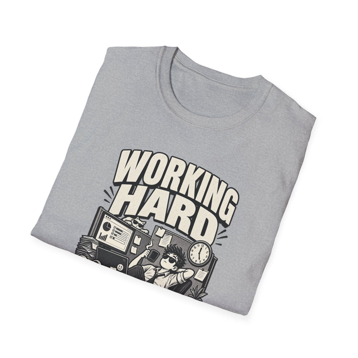 Funny Dark Humor Tshirt — Funny Office Tshirt Dark Humor Graphic Tee Unique Coworker Gift WORKING HARD Shirt