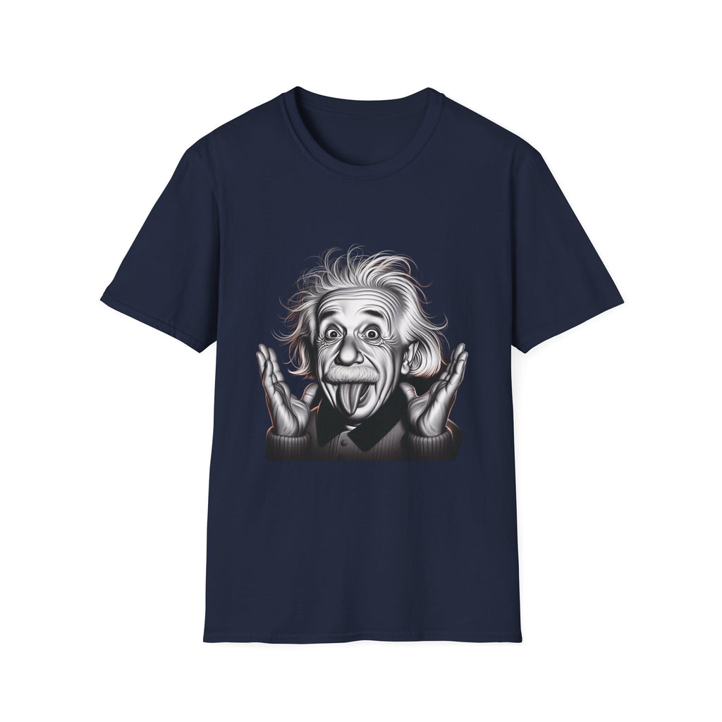 Funny Albert Einstein Print T-Shirt Unisex Softstyle T-Shirt Cotton Unique Gift