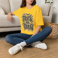Funny Trick or Treat Gothic Blackletter Shirt | Edgy Spider Web Typography Tee | Minimalist Halloween T-Shirt