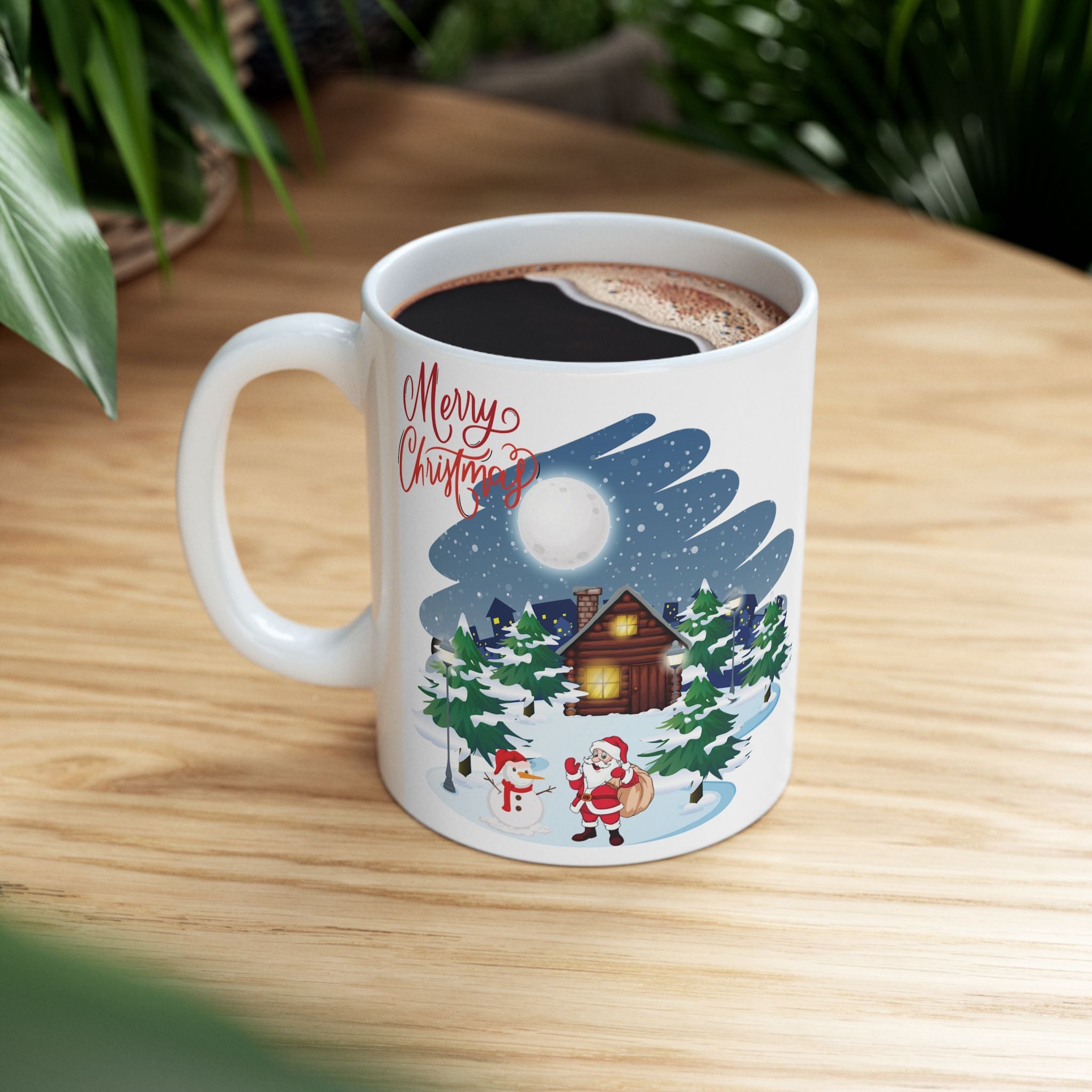 Christmas Mug Funny Santa Claus Mug Unique Cute Coffee Cup Snowman Mug Gift Kids 11oz