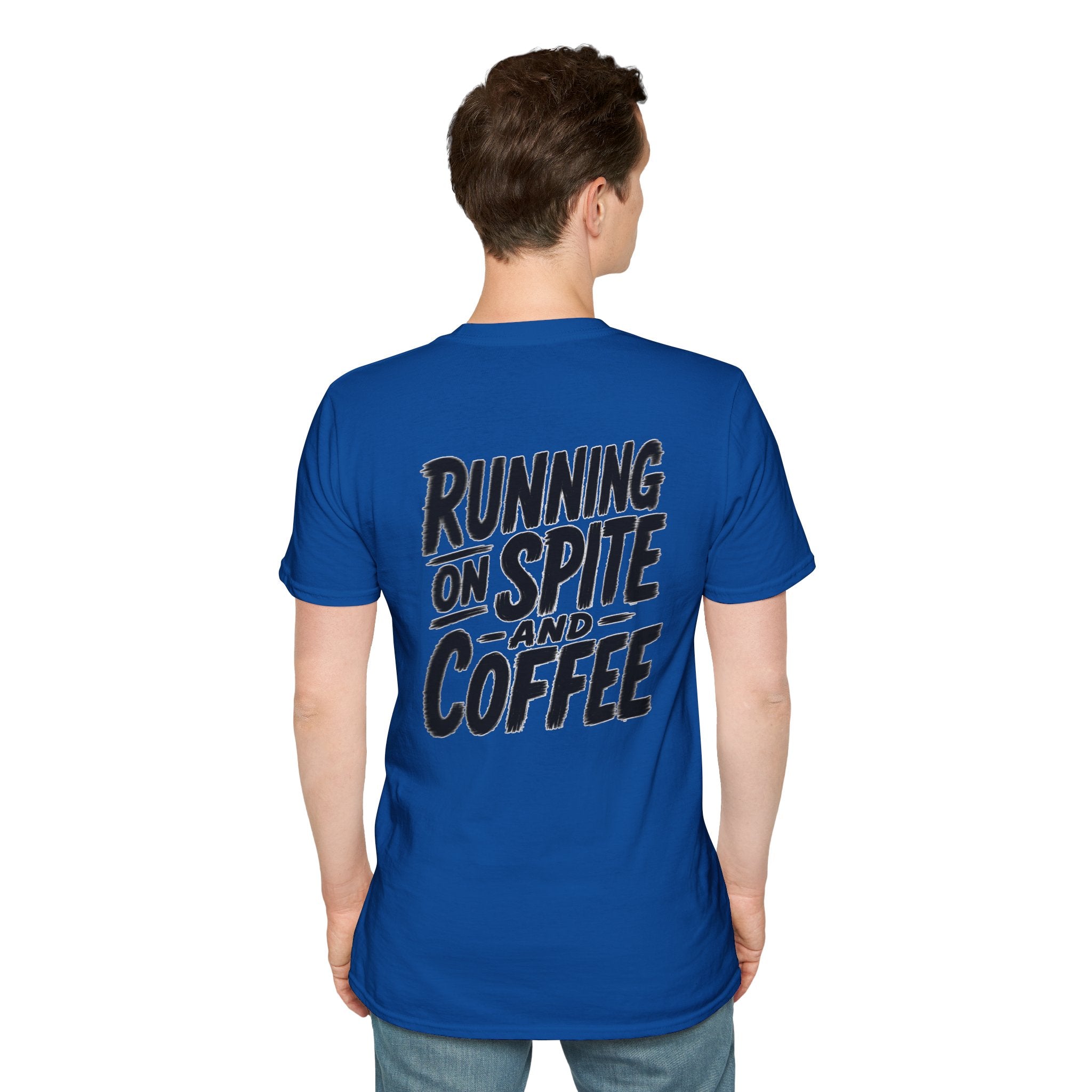 Funny Dark Humor Tshirt Running on Spite and Coffee Shirt — Dark Humor Coffee Lover Graphic Tee