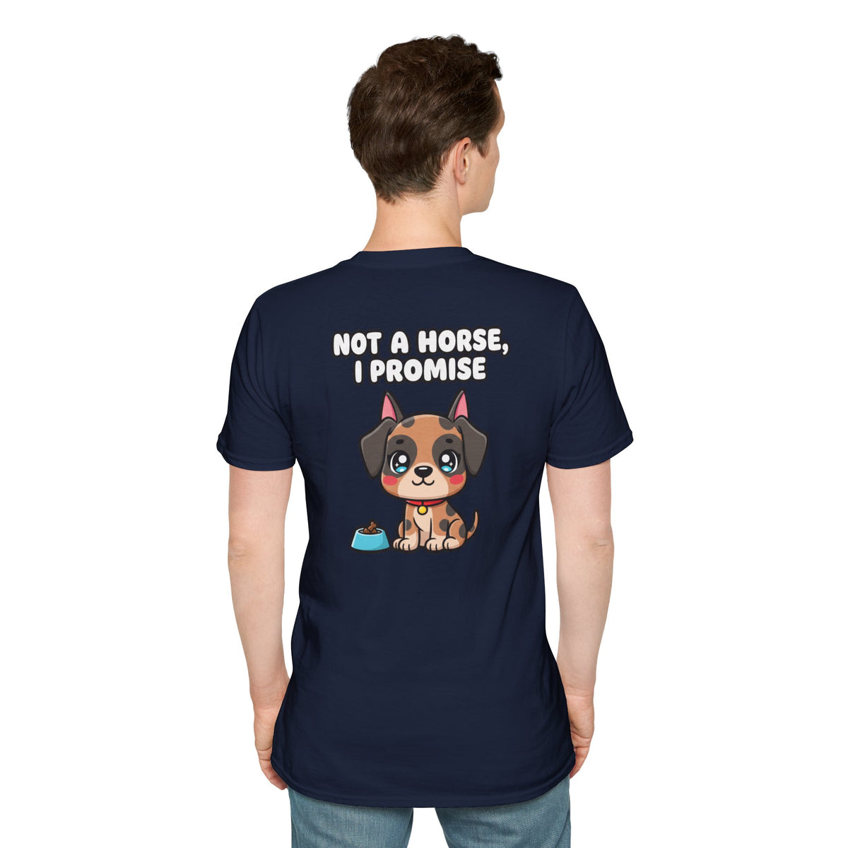 Cute Great Dane Shirt Not A Horse, I Promise Funny Dog Lover Unisex Softstyle Tee Gift