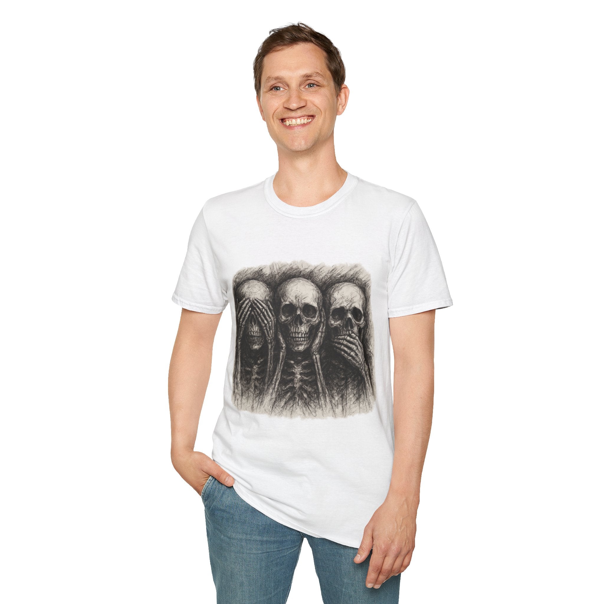 Mens Skull T-shirt Graphic Tees Skeleton Apparel Clothing Skulls Accessories Best Gift