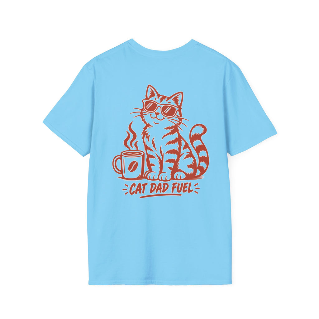 Cat Dad Shirt Cat Dad Fuel Funny Coffee Cat Lover Graphic Tee Unique Gift Funny Tshirt