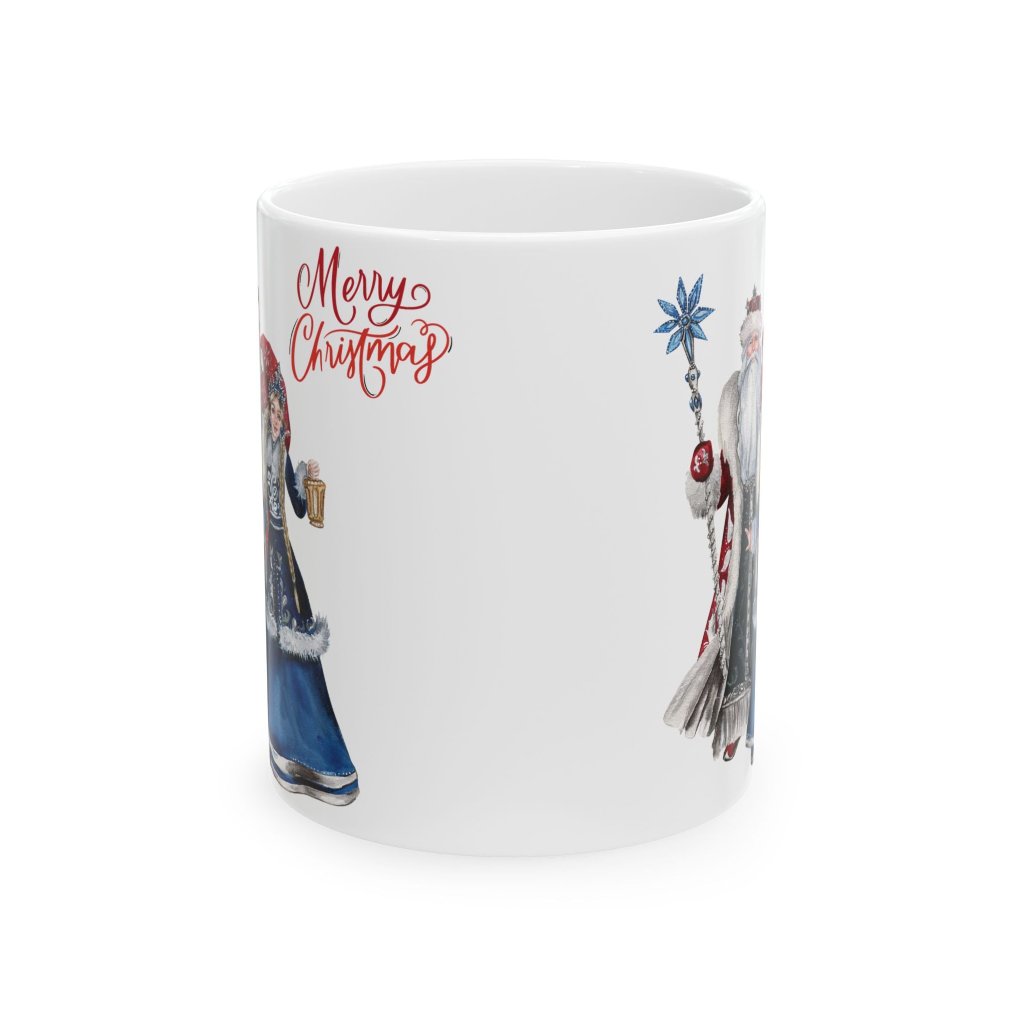 Christmas Mug Funny Santa Claus Mug Snow Maiden Unique Russian Cute Coffee Cup 11oz Best Gift for New Year