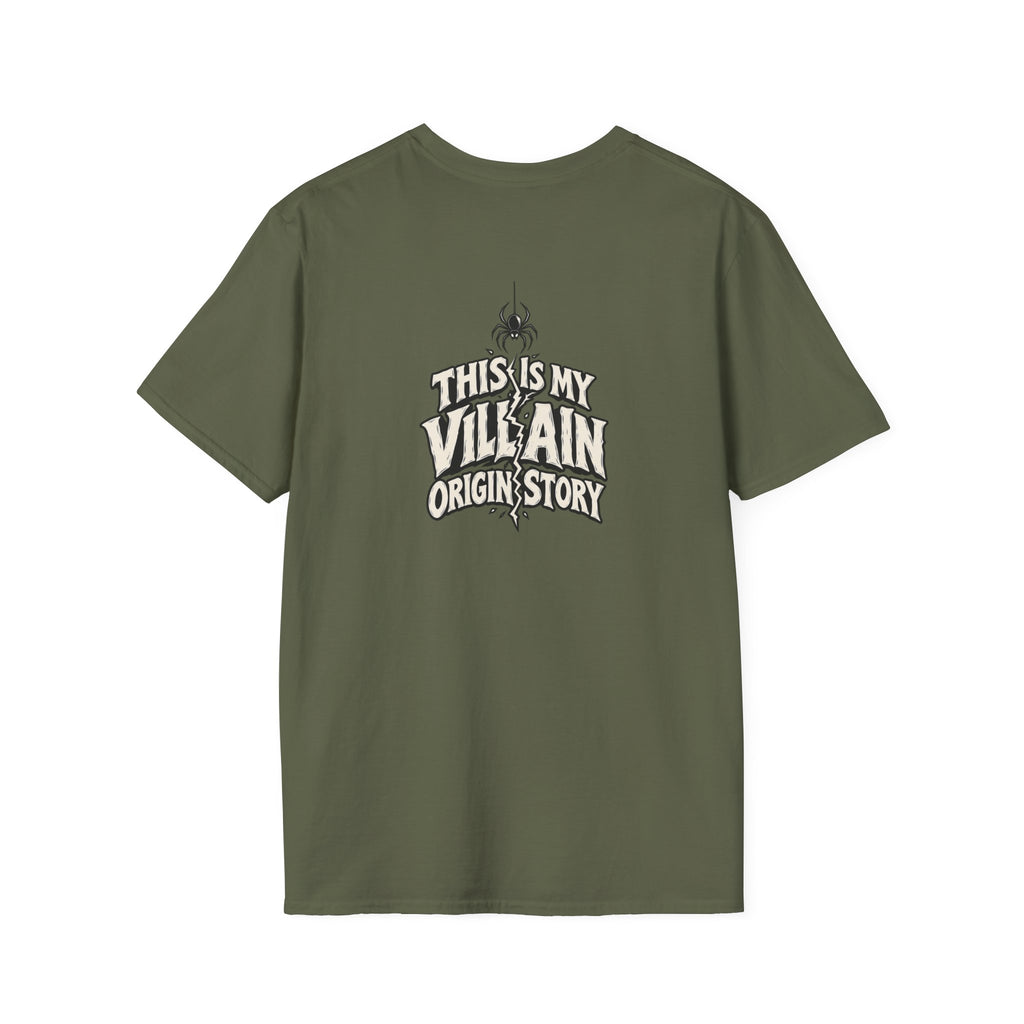 Dark Humor Halloween Shirt This Is My Villain Origin Story Funny Sarcastic Unisex Softstyle Tee Adult Halloween Gift