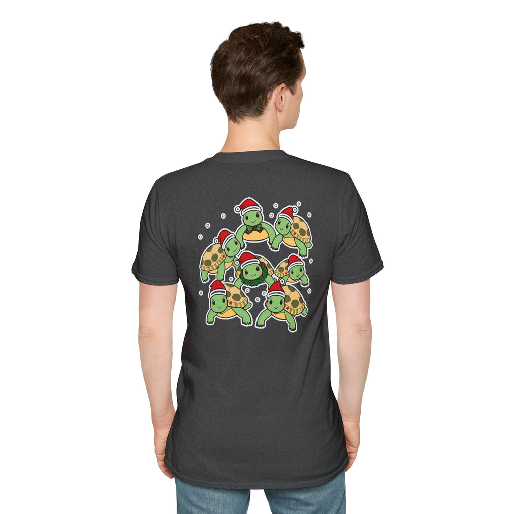 Christmas Turtles Family T-Shirt | Cute Cartoon Unique Holiday Design Gift Shirt