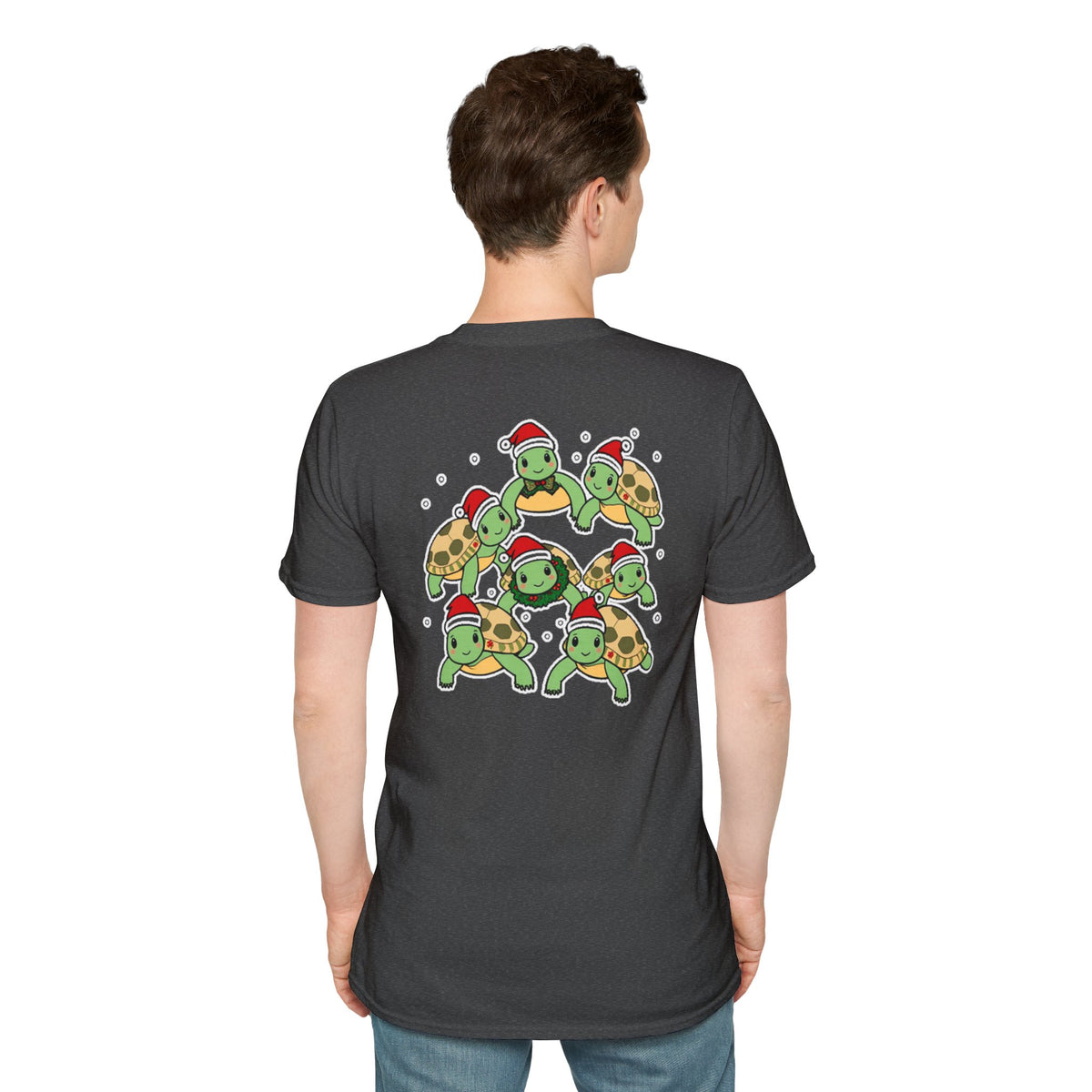 Christmas Turtles Family T-Shirt | Cute Cartoon Unique Holiday Design Gift Shirt