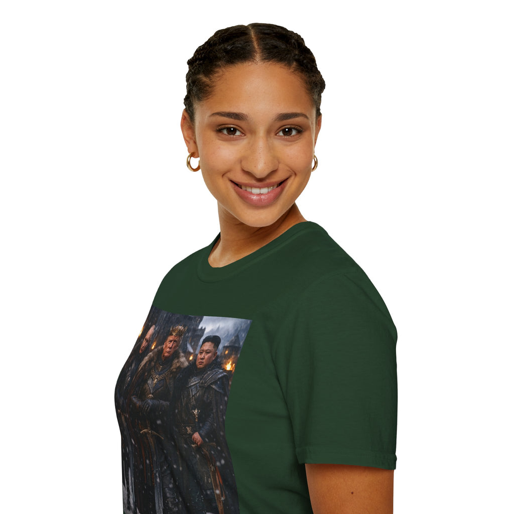 Funny Trump Putin Kim Jong Unique T-Shirt Artwork Throne Unisex Softstyle Tshirt