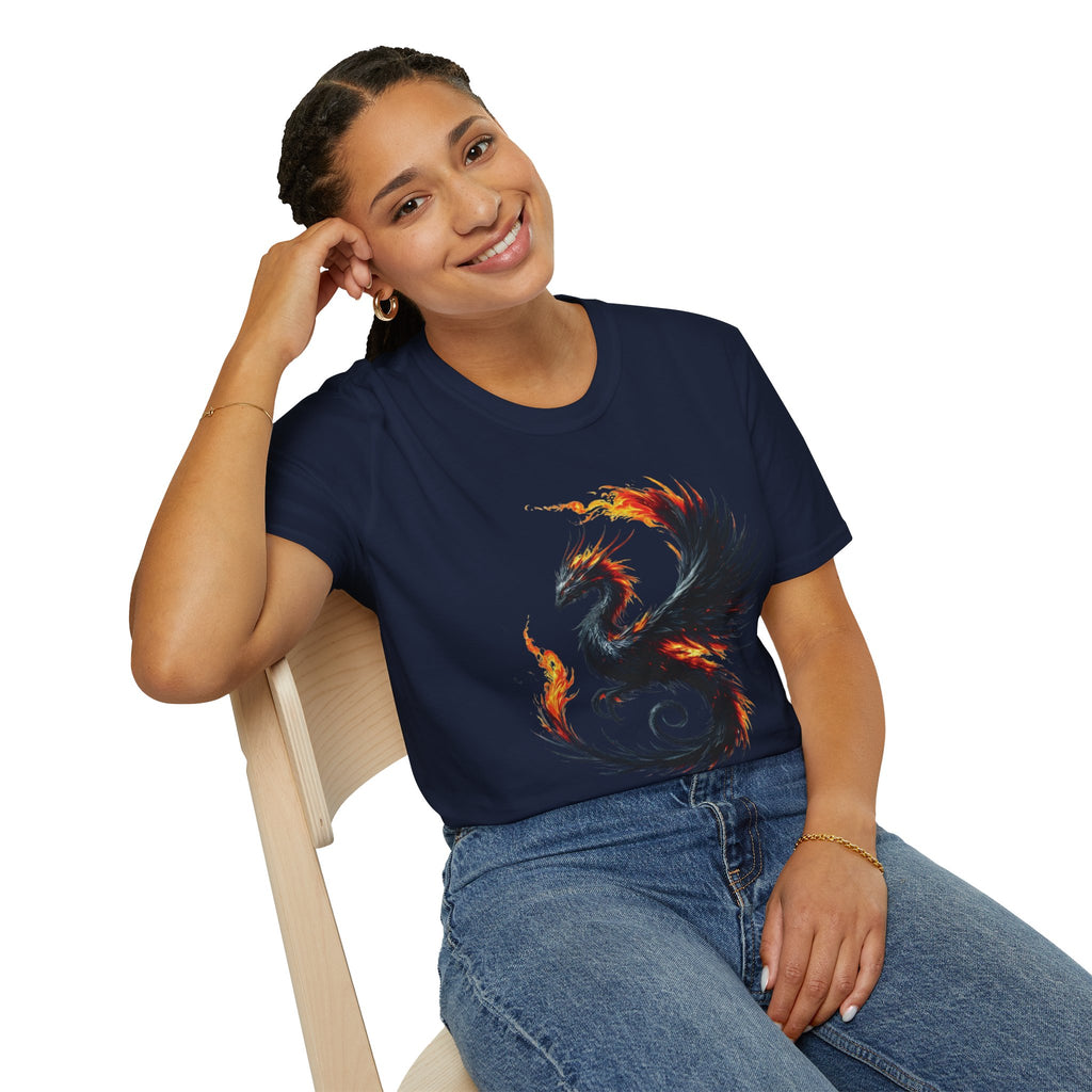 Dragon T-shirt Mens Graphic Tee Clothing Apparel Chinese Symbol Unisex Softstyle Unique Tshirt Best Gift