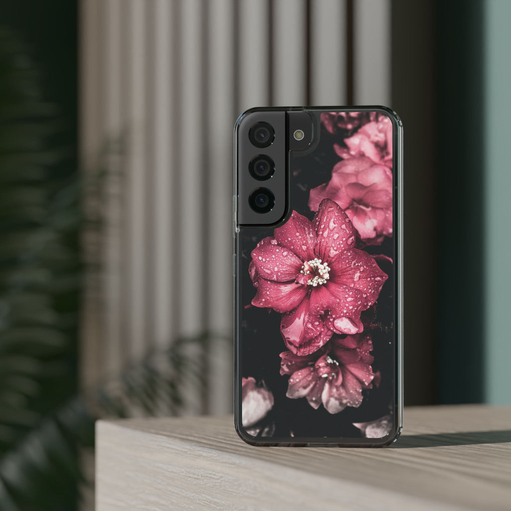 Pink Flowers Clear Cases iPhone Case Samsung Phone Case Unique Gift Cute Phone Cover Unique iPhone 17 Pro Max Phone Case