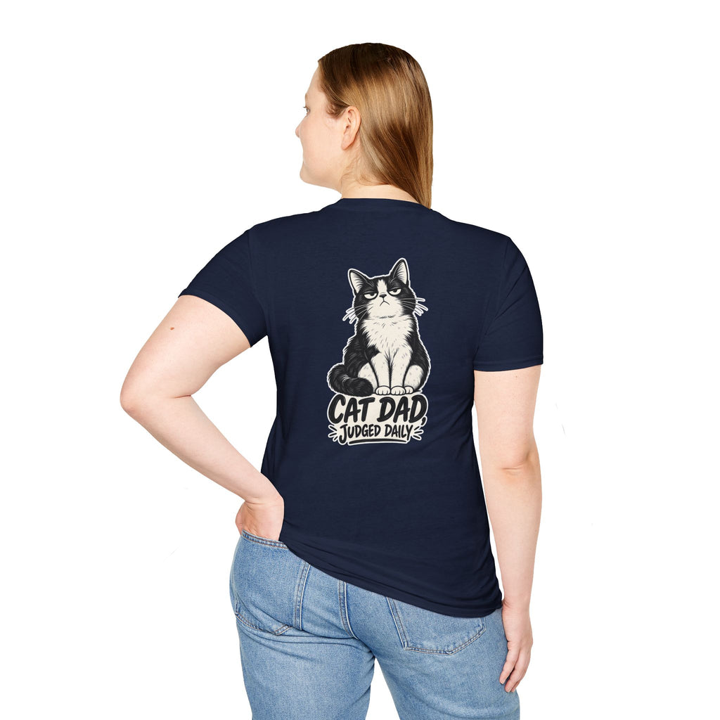 Cat Dad Shirt Judged Daily Funny Cat Lover Graphic Tee Dark Humor Tee Unique Gift Funny Tshirt