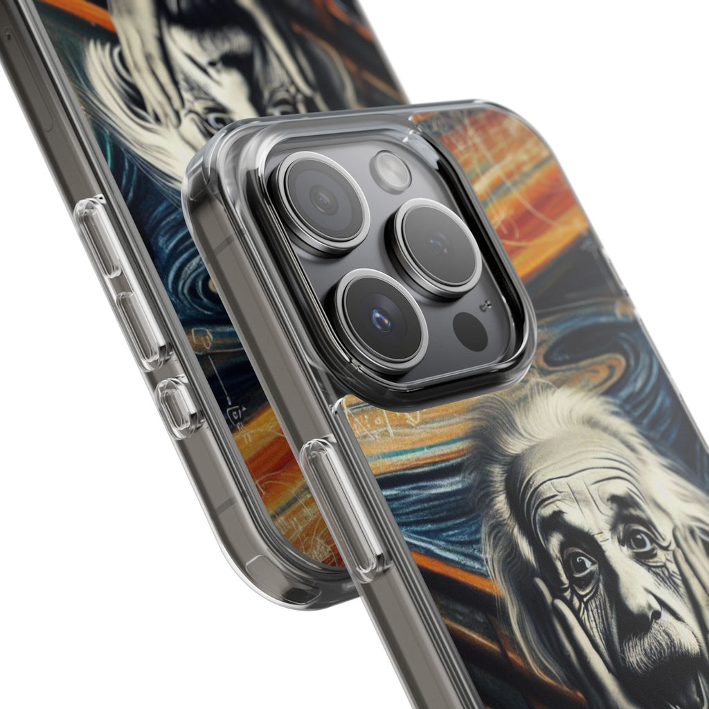 Funny Einstein Clear Phone Cases Edvard Munch Scream Unique iPhone Samsung Cases