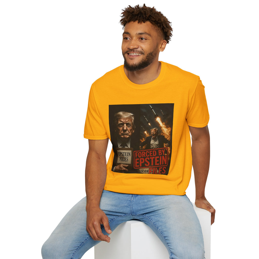 Funny Trump-Epstein T-Shirt Conspiracy Theory Unique Unisex Softstyle Tshirt