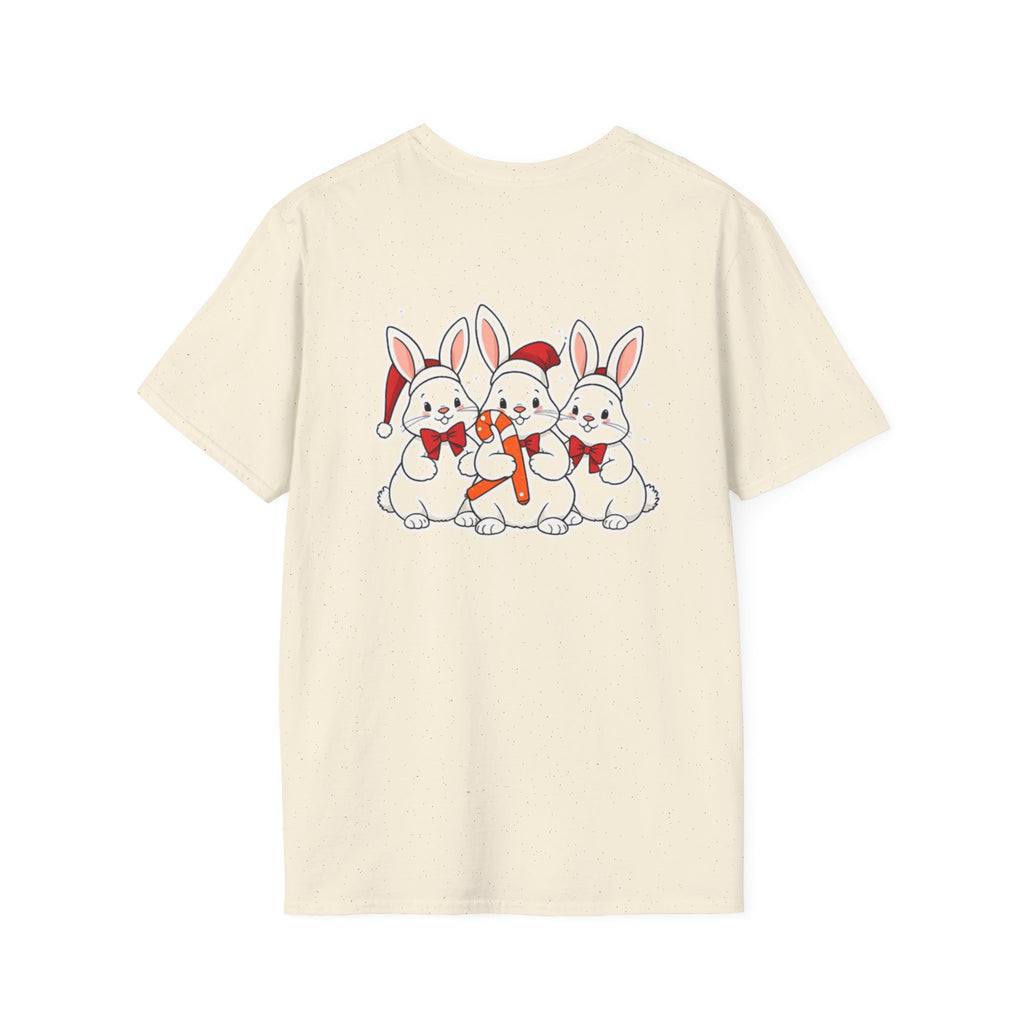 Christmas Rabbits Family T-Shirt | Cute Cartoon Holiday Design Unique Holiday Gift Shirt