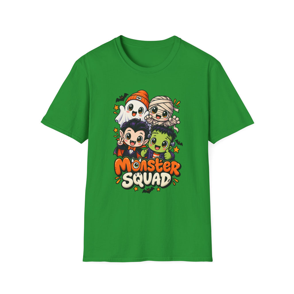 Funny Monster Squad Shirt | Cute Kawaii Halloween Tee | Ghost Mummy Vampire Frankenstein Graphic T-Shirt