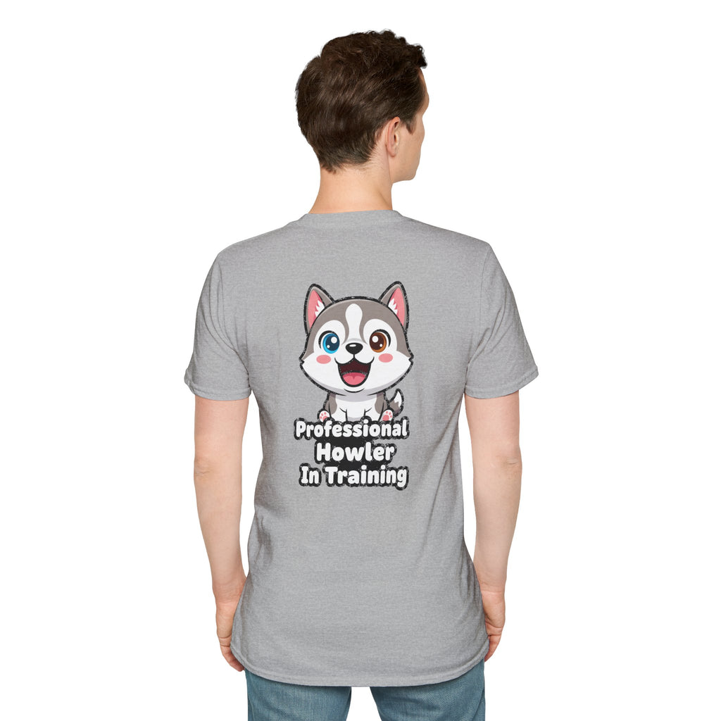 Cute Husky Shirt Professional Howler In Training Funny Dog Lover Unisex Softstyle Tee Gift