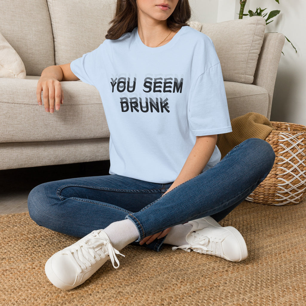 Funny You Seem Drunk Meme T-Shirt - Funny Sarcastic Humor Vintage Tee Gift Unisex Softstyle T-Shirt