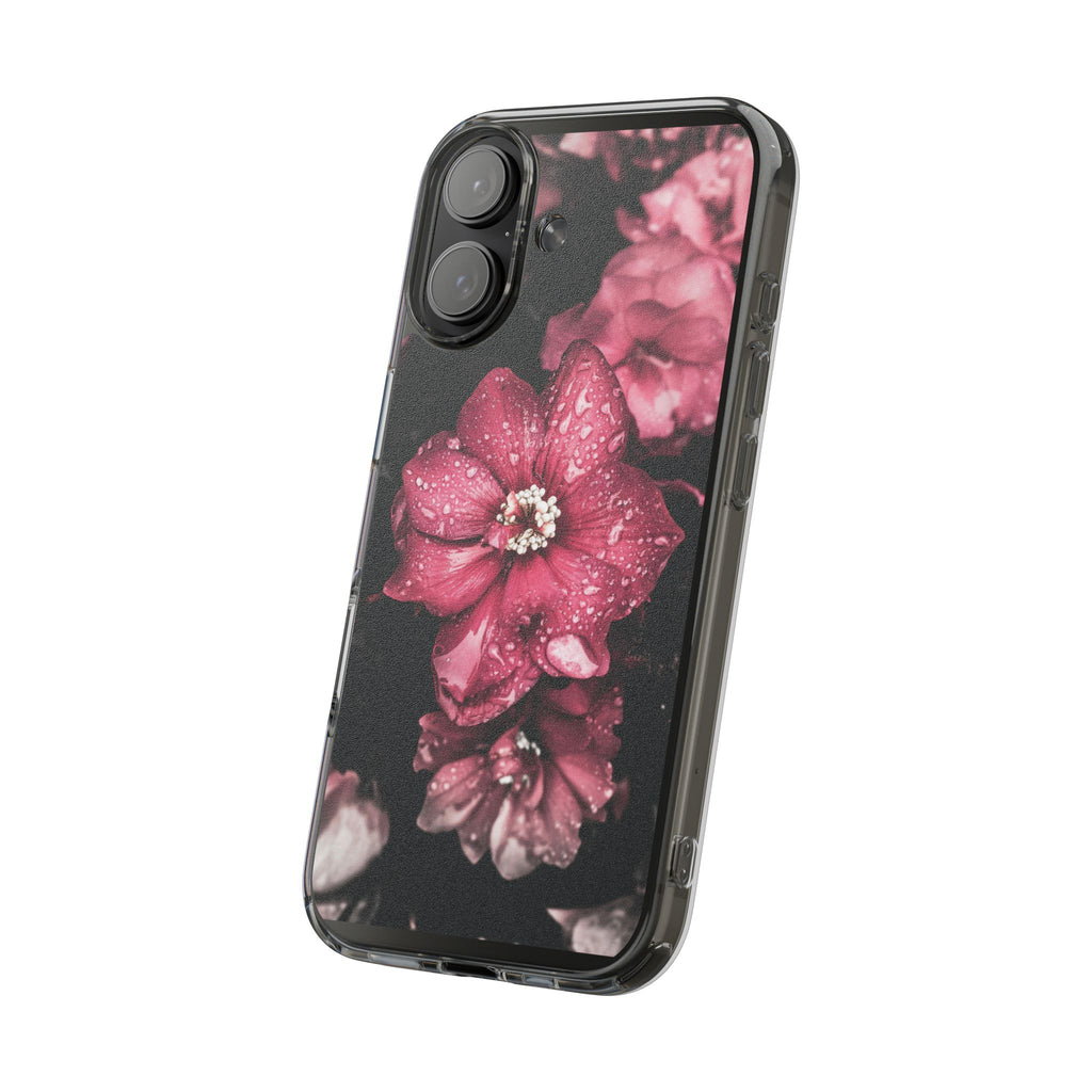 Pink Flowers Clear Cases iPhone Case Samsung Phone Case Unique Gift Cute Phone Cover Unique iPhone 17 Pro Max Phone Case