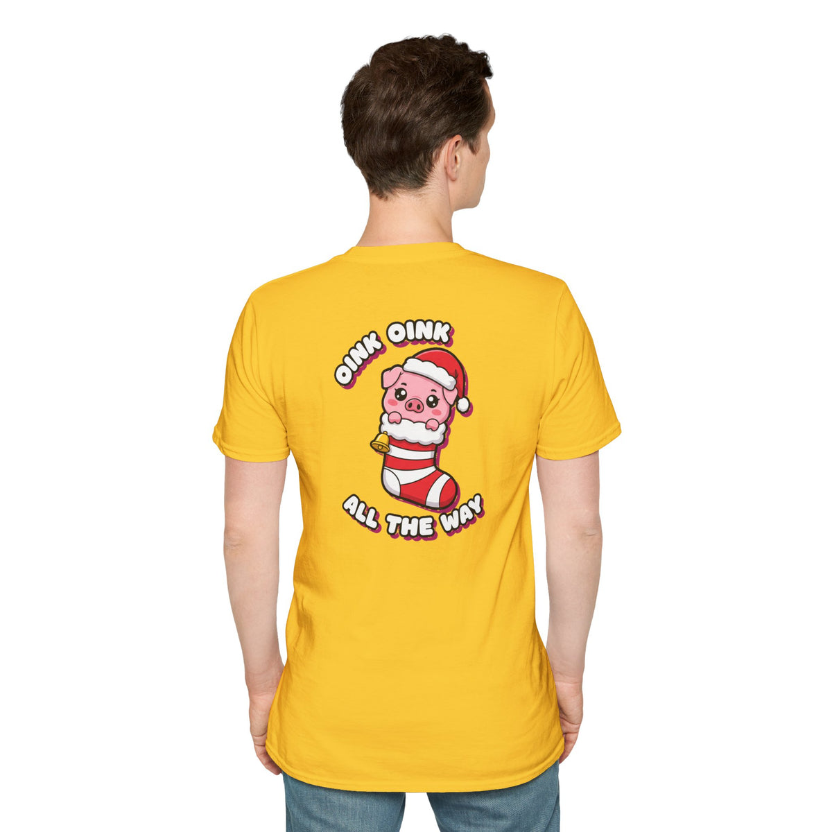 Cute Christmas Shirt Oink Oink All The Way Funny Animal Unisex Softstyle Tee Christmas Gift