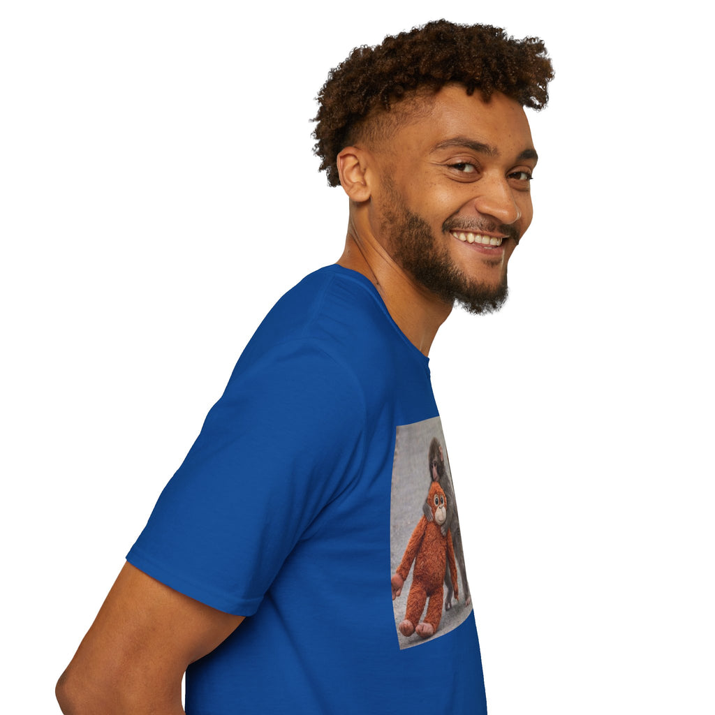 Funny Punch Monkey Viral Animal Tshirt Cute Trendy Unisex Softstyle T-Shirt Gift