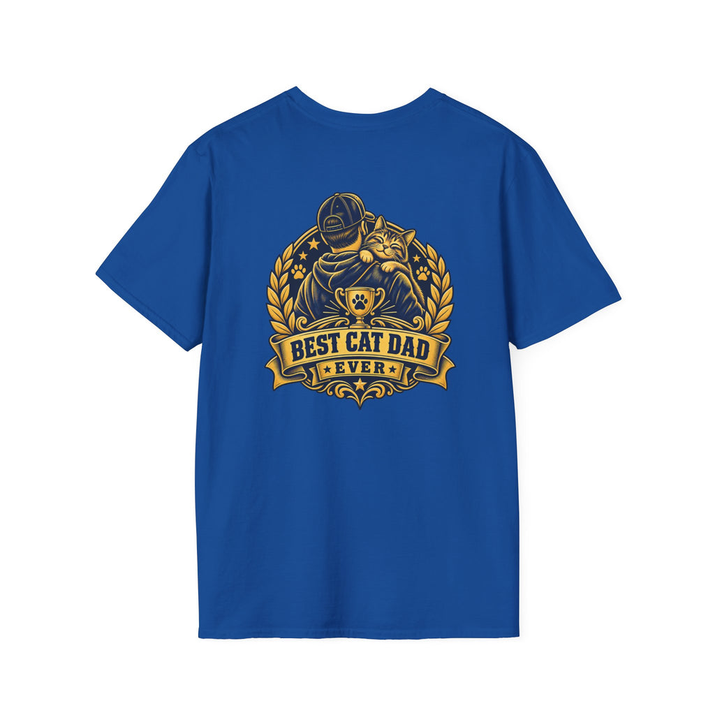 Best Cat Dad Ever Shirt Vintage Trophy Badge Cat Lover Graphic Tee Dark Humor Tee Unique Gift Funny Tshirt