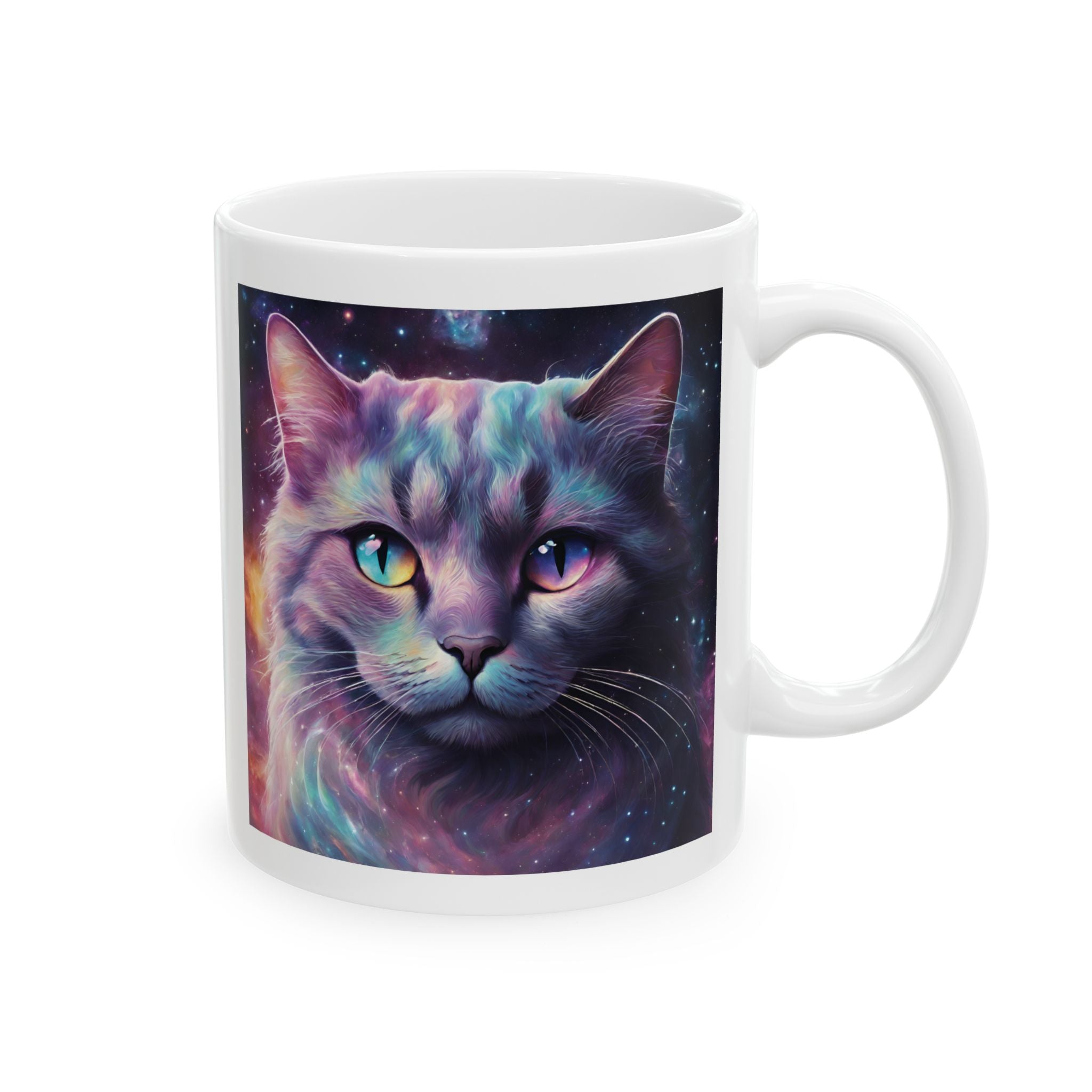 Cosmic Cat For Mom Lover Funny Coffee Tea Ceramic Mug Office Work Cup Gift Cute