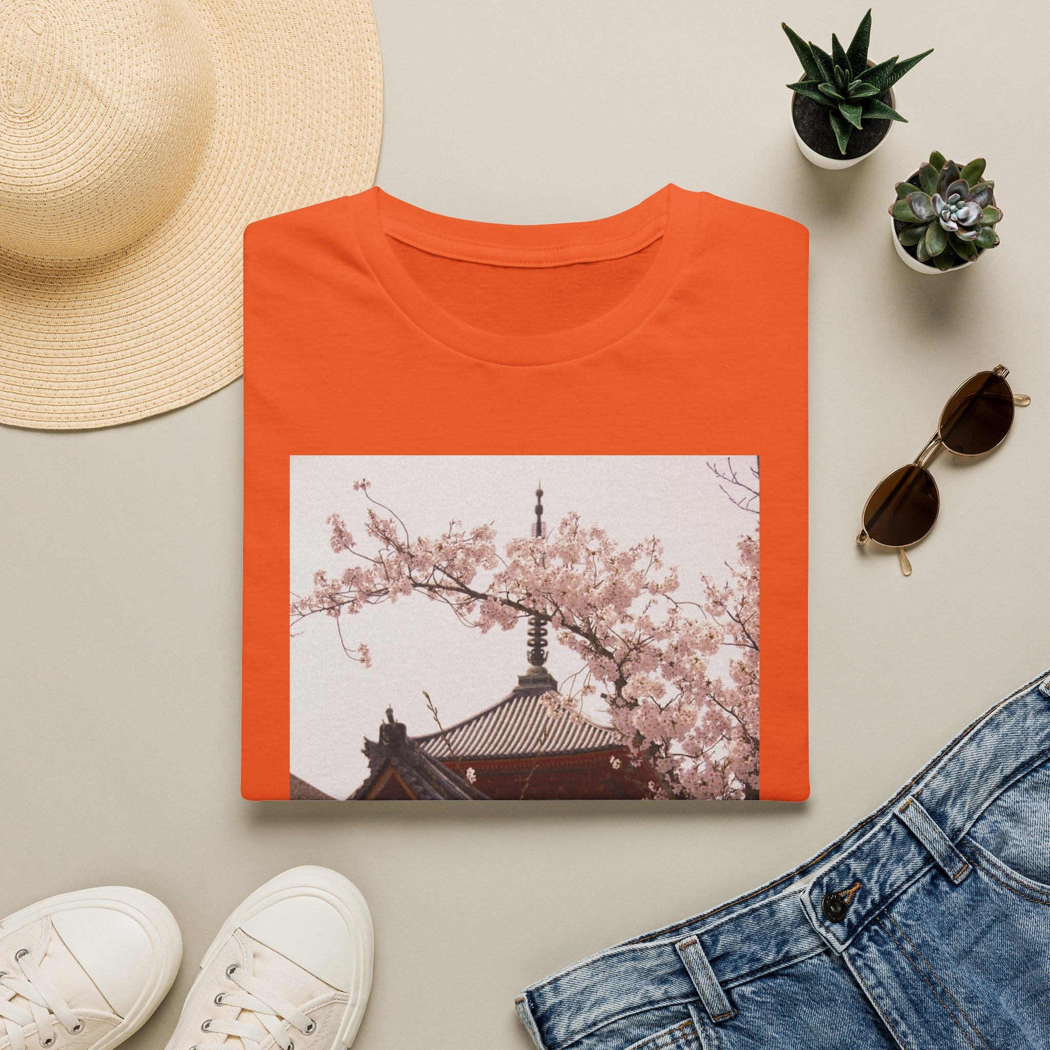 Japanese Art Shirt Sakura Cherry Blossom Japan's Flower Unisex Softstyle T-Shirt
