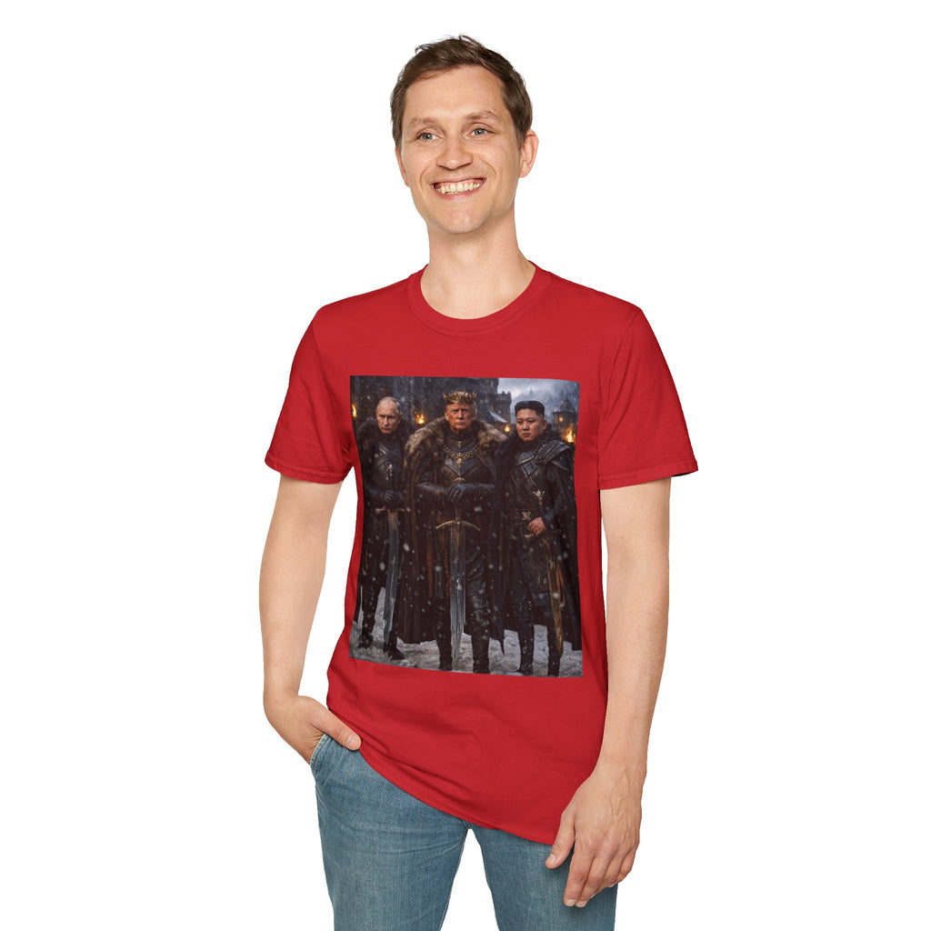 Funny Trump Putin Kim Jong Unique T-Shirt Artwork Throne Unisex Softstyle Tshirt